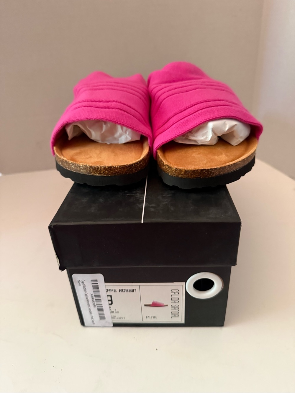 Cape Robbin Calida Hot Pink Slide Sandals Women’s 9 NEW